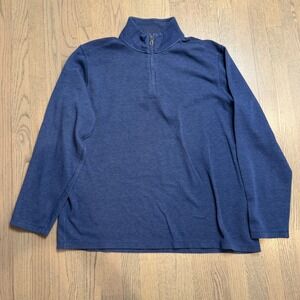 Apt. 9 Mens XXL 1/4 Zip Pullover Sweatshirt Long Sleeve Blue